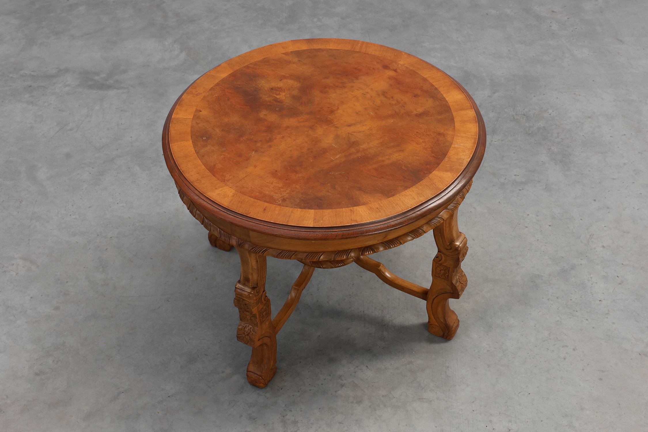 Renaissance‑Style Round Walnut Coffee Table, France &ndash; Late 19th Centurythumbnail